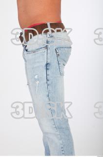Thigh blue jeans photo reference of Regelio 0003